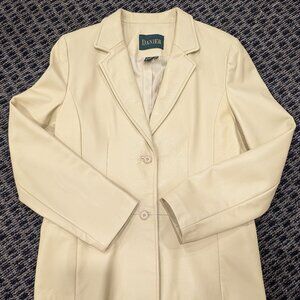 Women's Danier Creme/Beige Genuine  Leather Jacket